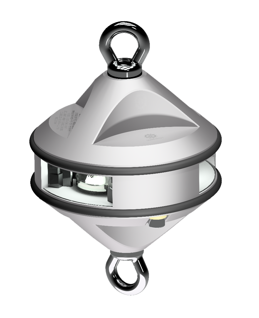 2nm 360° White, hoist, silver anodized